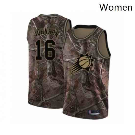 Womens Phoenix Suns 16 Tyler Johnson Swingman Camo Realtree Collection Basketball Jersey